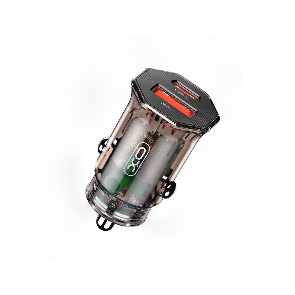XO Clear �adowarka samochodowa CC50 PD 30W QC 24W 1x USB 1x USB-C dymiona