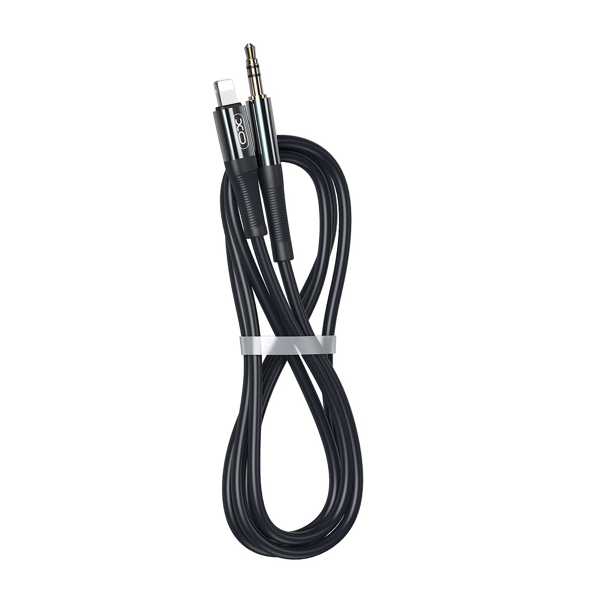XO kabel audio NB-R193A jack 3,5mm - Lightning 1,0 m czarny / 2