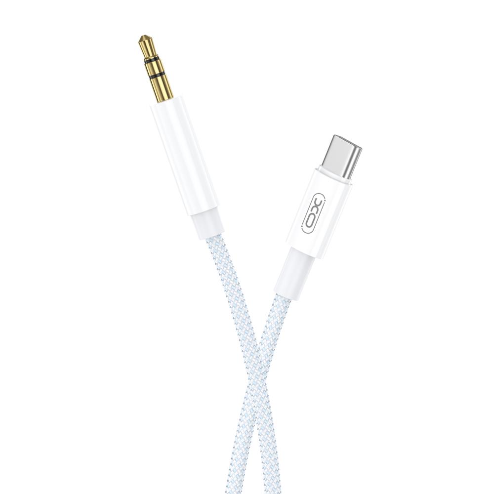 XO kabel audio NB-R211B USB-C - jack 3,5mm 1,0 m biao-niebieski