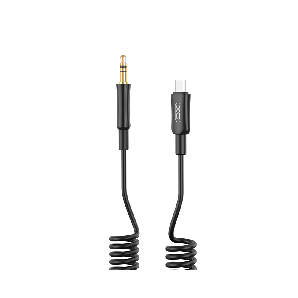 XO kabel audio NB-R255B USB-C - jack 3,5mm 1,0m czarny / 2