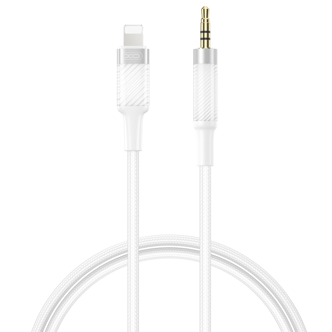XO kabel audio NB-R279A Lightning - jack 3,5mm 1,0m bia�y