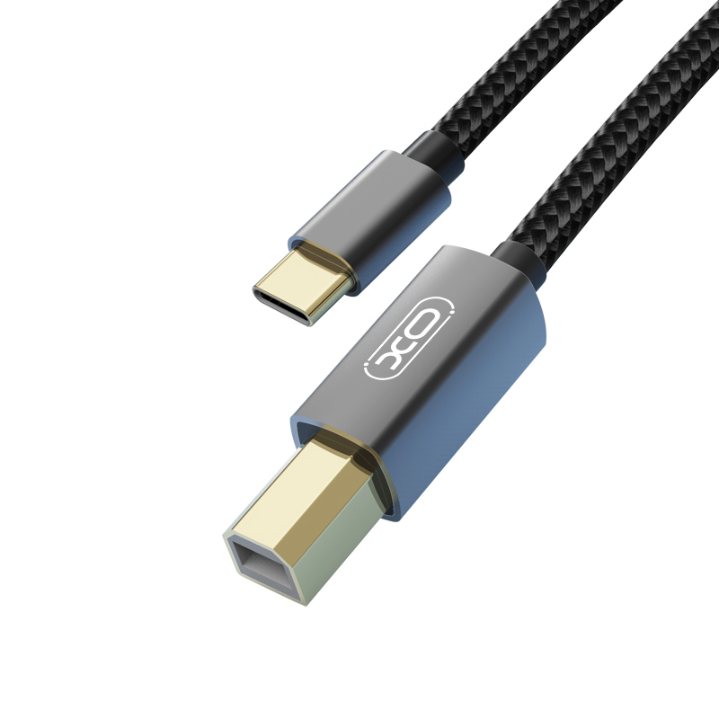 XO kabel GB010B USB-C - USB-B 1,5 m czarny / 2