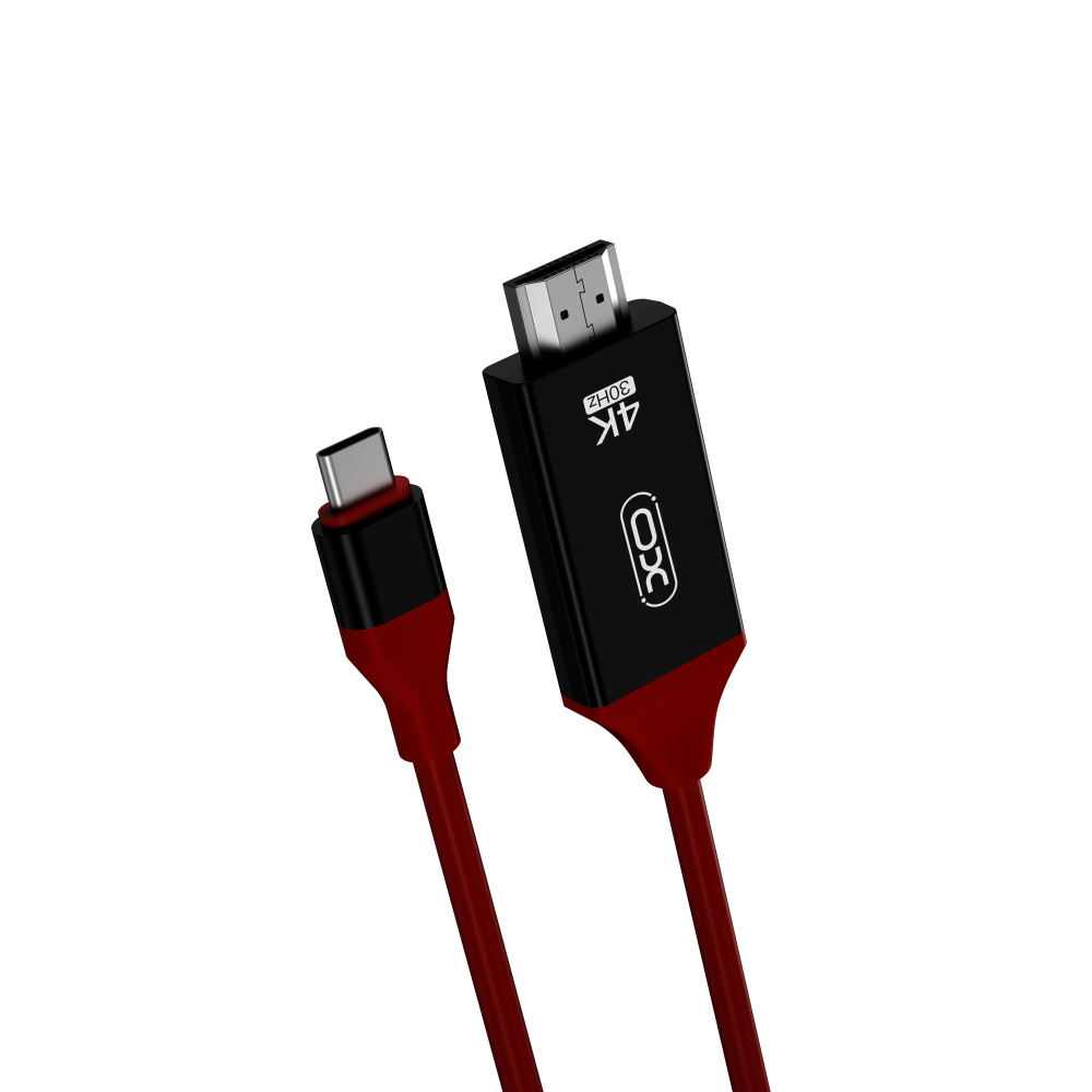 XO kabel HDMI - USB-C 2m czerwony 4K GB005