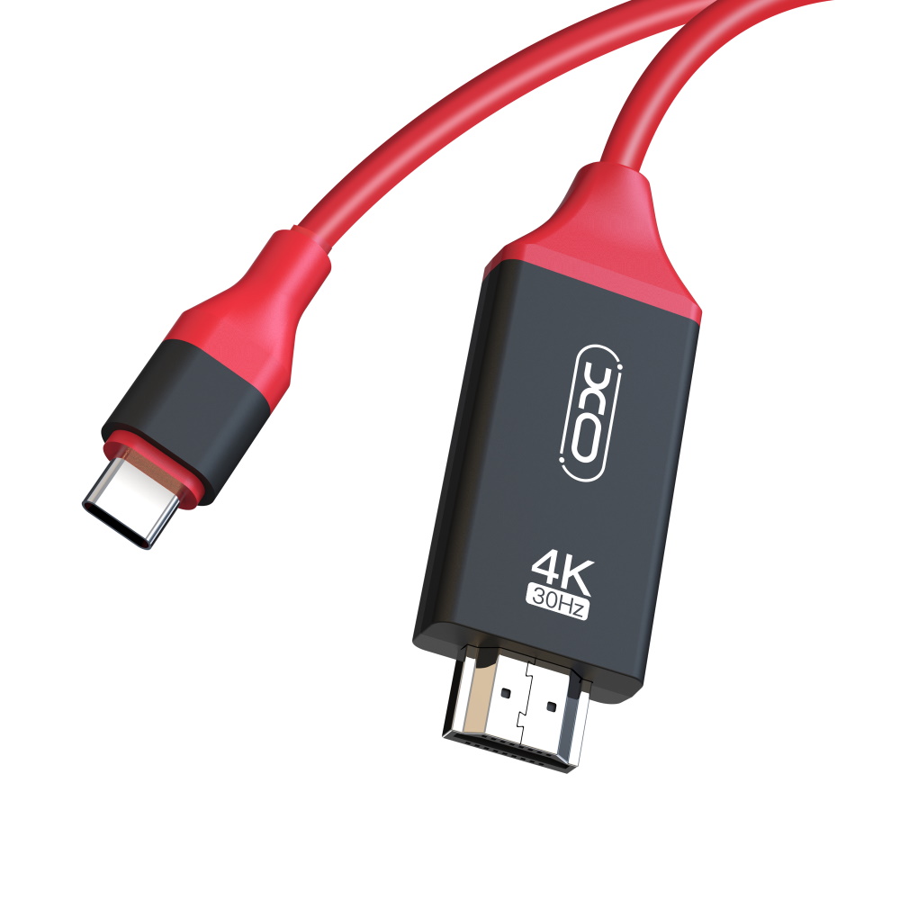 XO kabel HDMI - USB-C 2m czerwony 4K GB005 / 2