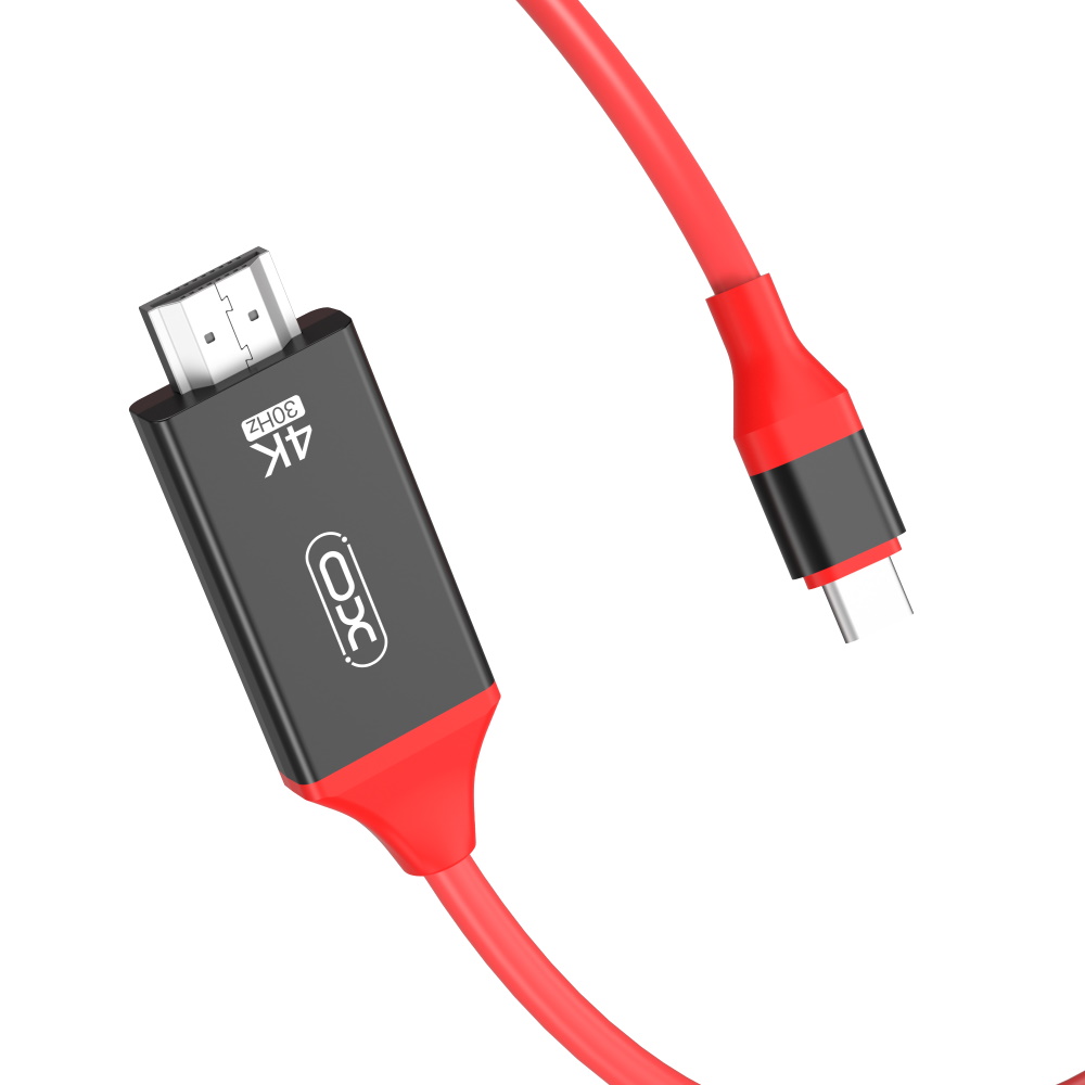 XO kabel HDMI - USB-C 2m czerwony 4K GB005 / 3
