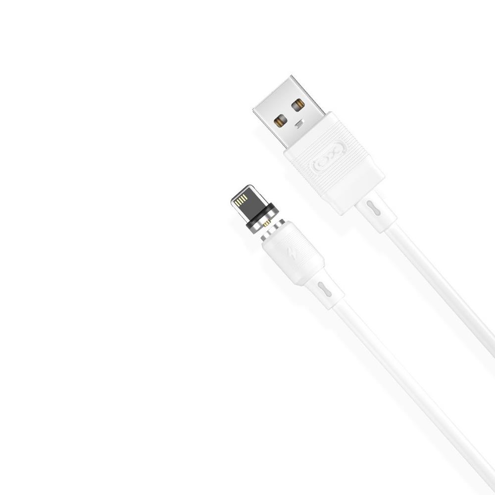 XO kabel magnetyczny NB187 USB - Lightning 1,0 m 2,1A bia�y