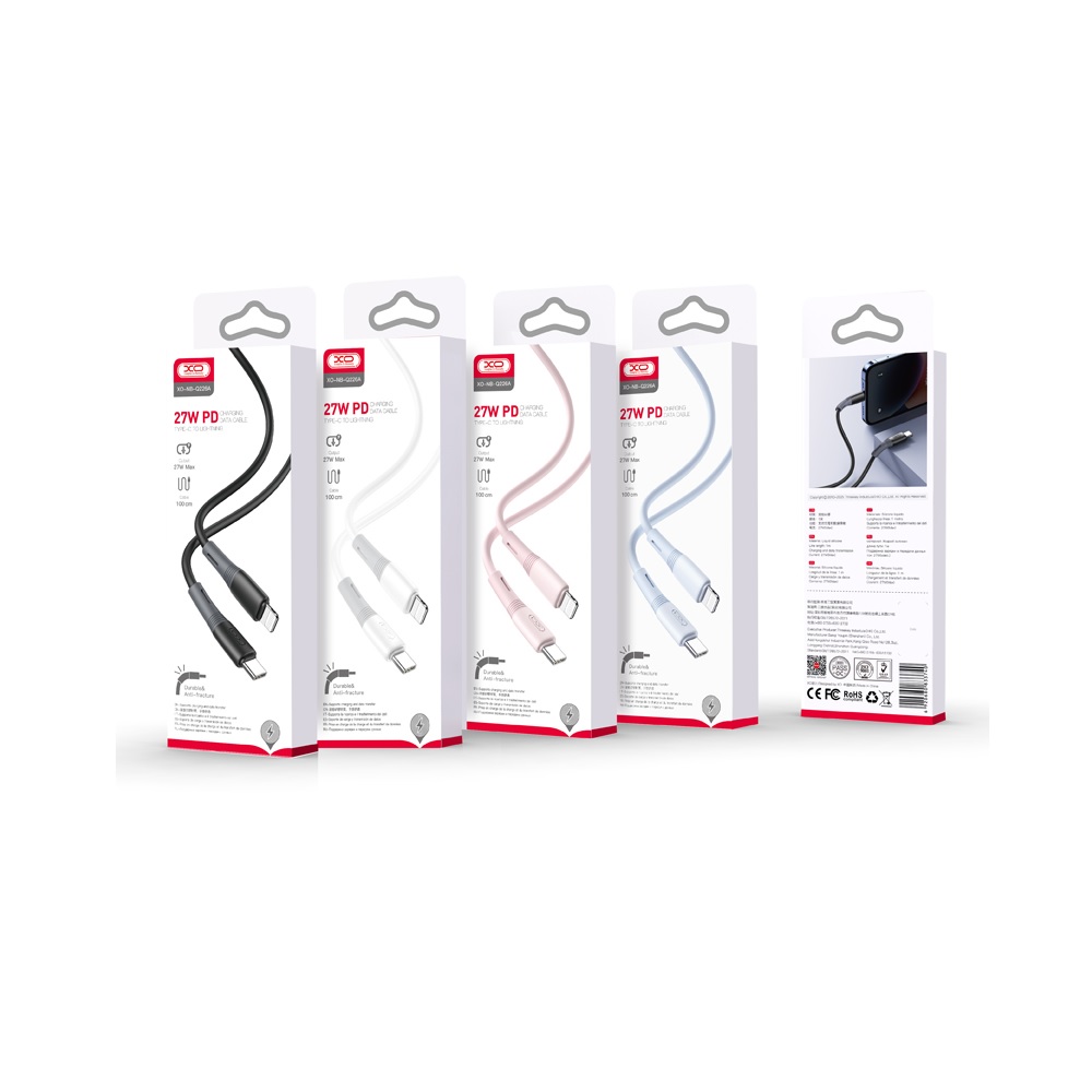 XO kabel NB-Q226A USB-C - Lightning 1m 27W r�owy / 2