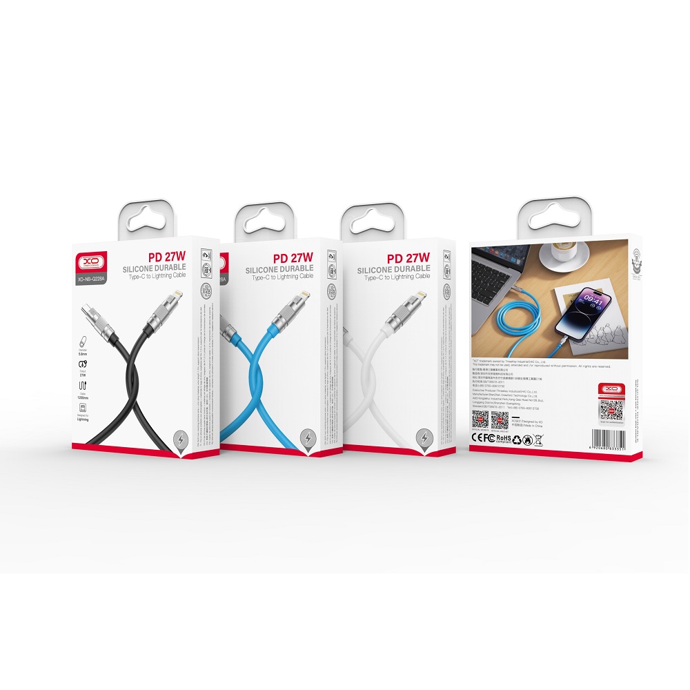 XO kabel NB-Q228A USB-C - Lightning 1,2m 27W bia�y / 2