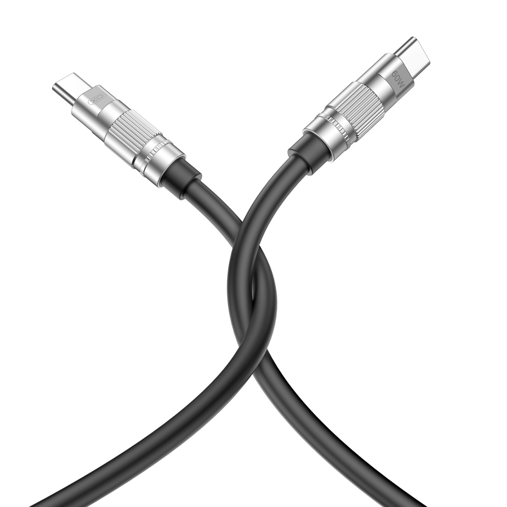 XO kabel NB-Q228B USB-C - USB-C 1,2m 60W czarny