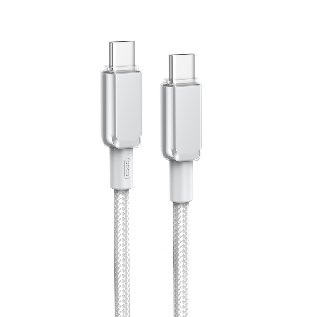 XO kabel NB-Q250B PD USB-C - USB-C 0,35m 60W bia�y / 2