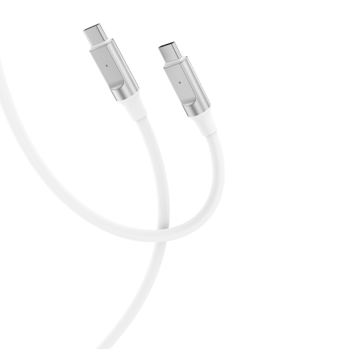 XO kabel NB-Q252B USB-C - USB-C 1,0 m 60W bia�y