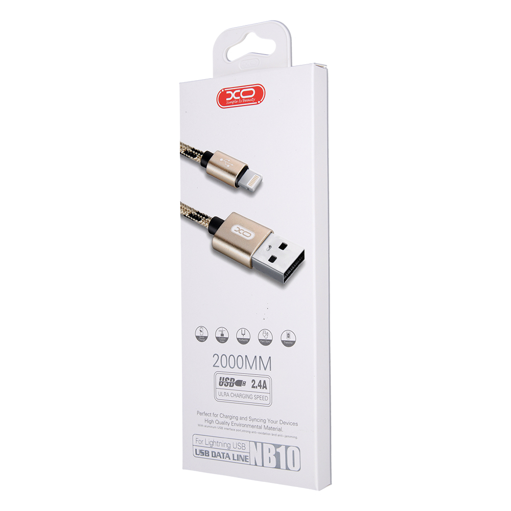 XO Kabel NB10 8-pin z�oty 2,4A 2m / 2