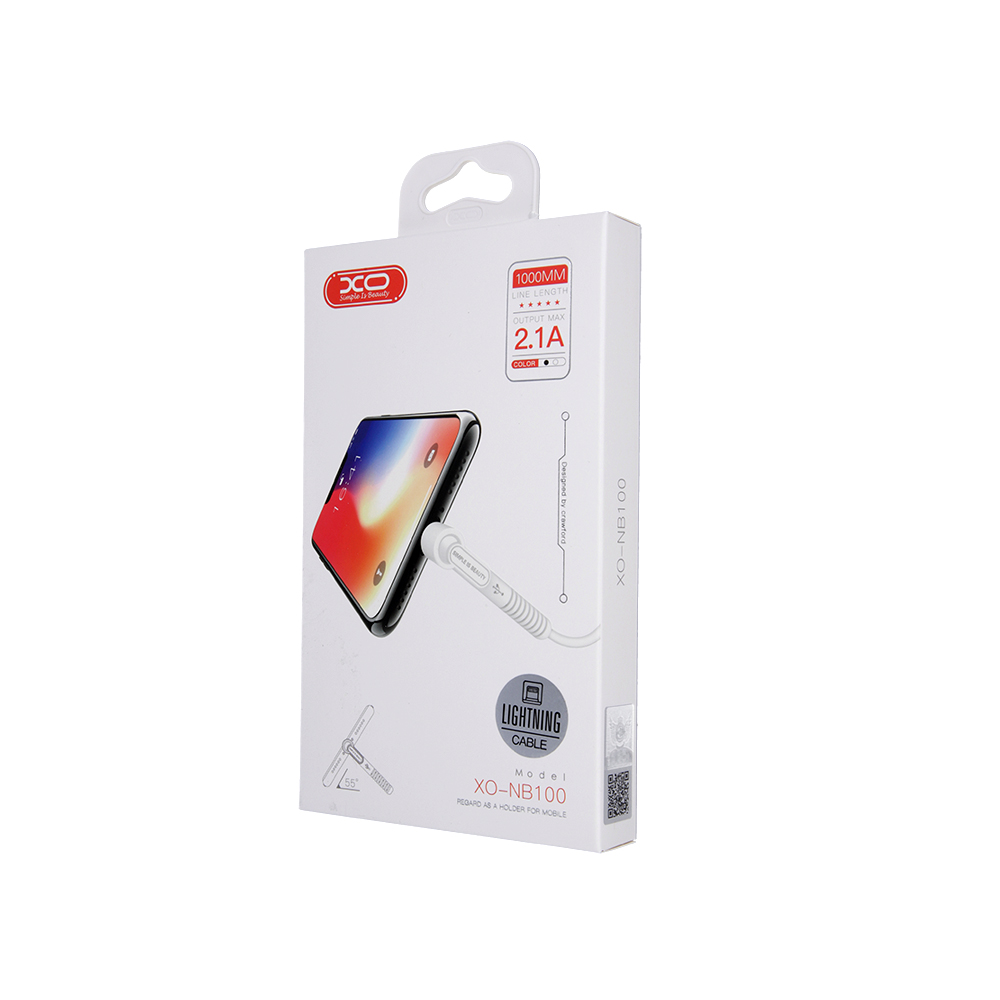 XO Kabel NB100 8-pin bia�y 2,1A 0,8m / 2