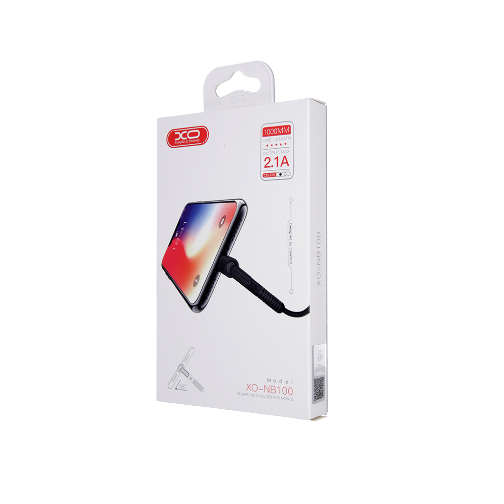 XO Kabel NB100 micro czarny 2,1A 0,8m / 2