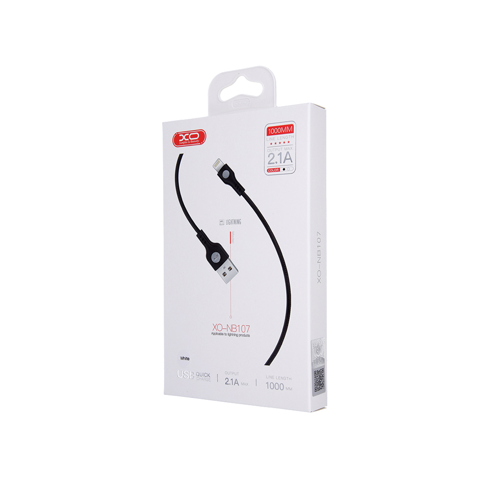 XO Kabel NB107 8-pin bia�y 2,1A 1m / 2