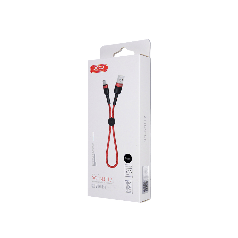 XO Kabel NB117 micro czarny 2,1A 0,25m / 2