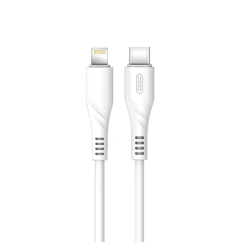 XO Kabel NB122 8-pin/typ-C PD bia�y 18W 1m