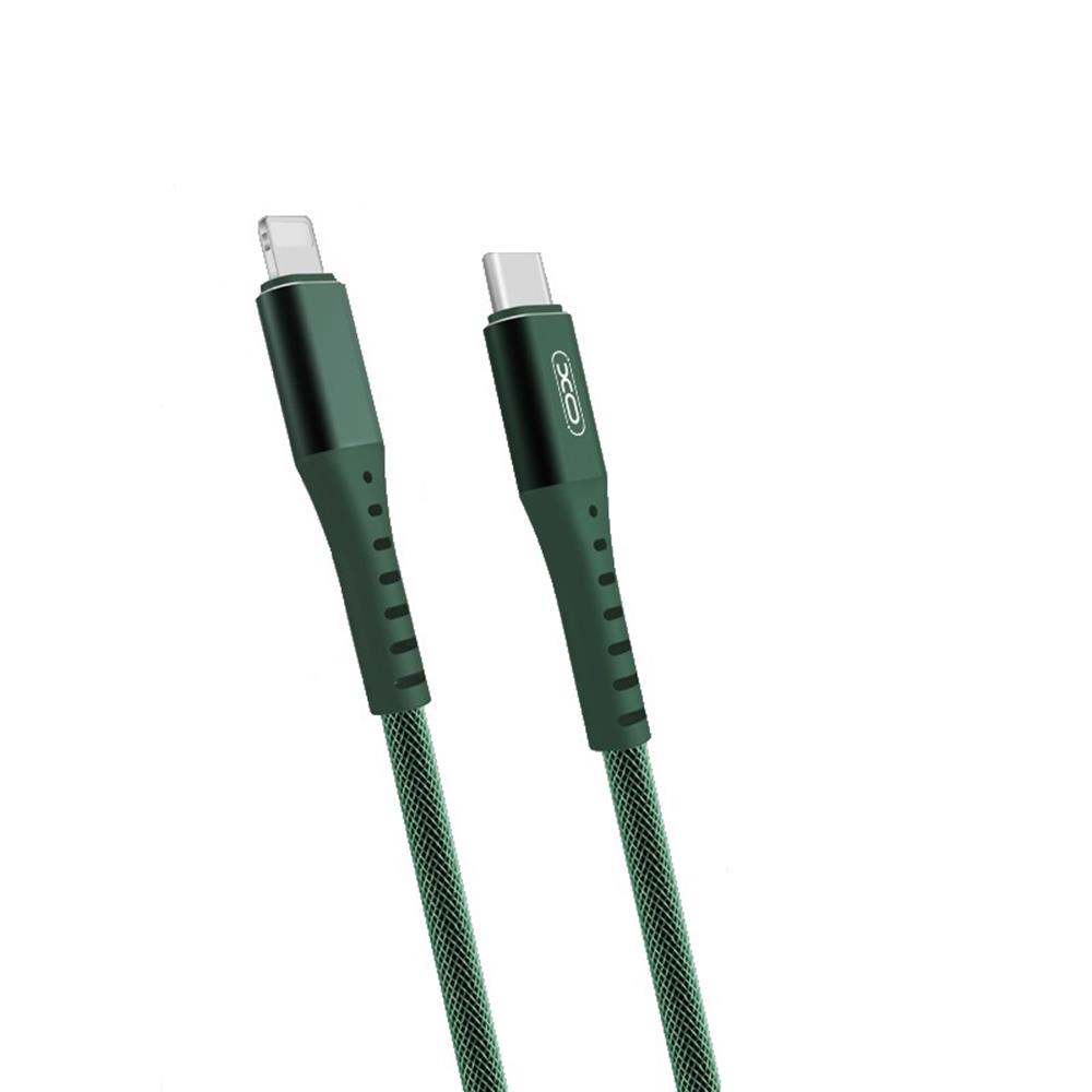 XO Kabel NB123 8-pin/typ-C PD zielony 18W 1m