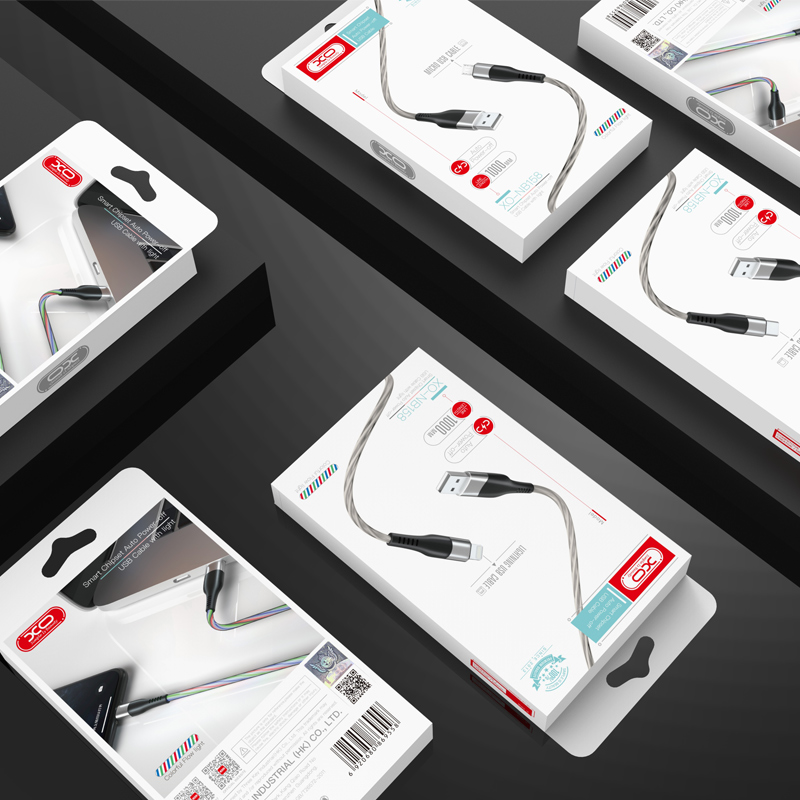 XO Kabel NB158 USB - Lightning 1,0 m 2,4A niebieski / 2