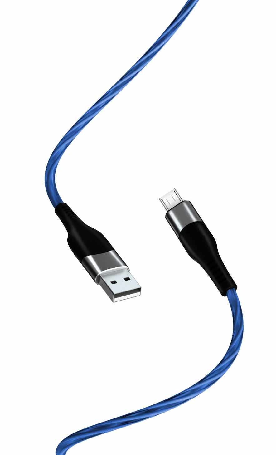 XO Kabel NB158 USB - microUSB 1,0 m 2,4A niebieski