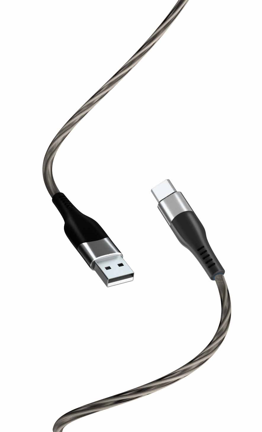 XO Kabel NB158 USB - USB-C 1,0 m 2,4A szary