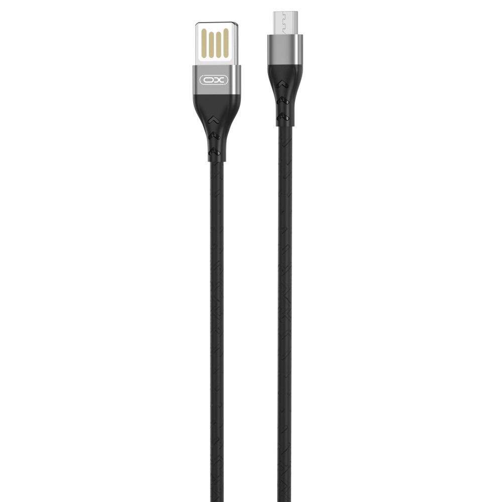 XO kabel NB188 USB - microUSB 2.4A 1,0m szary dwustronne USB