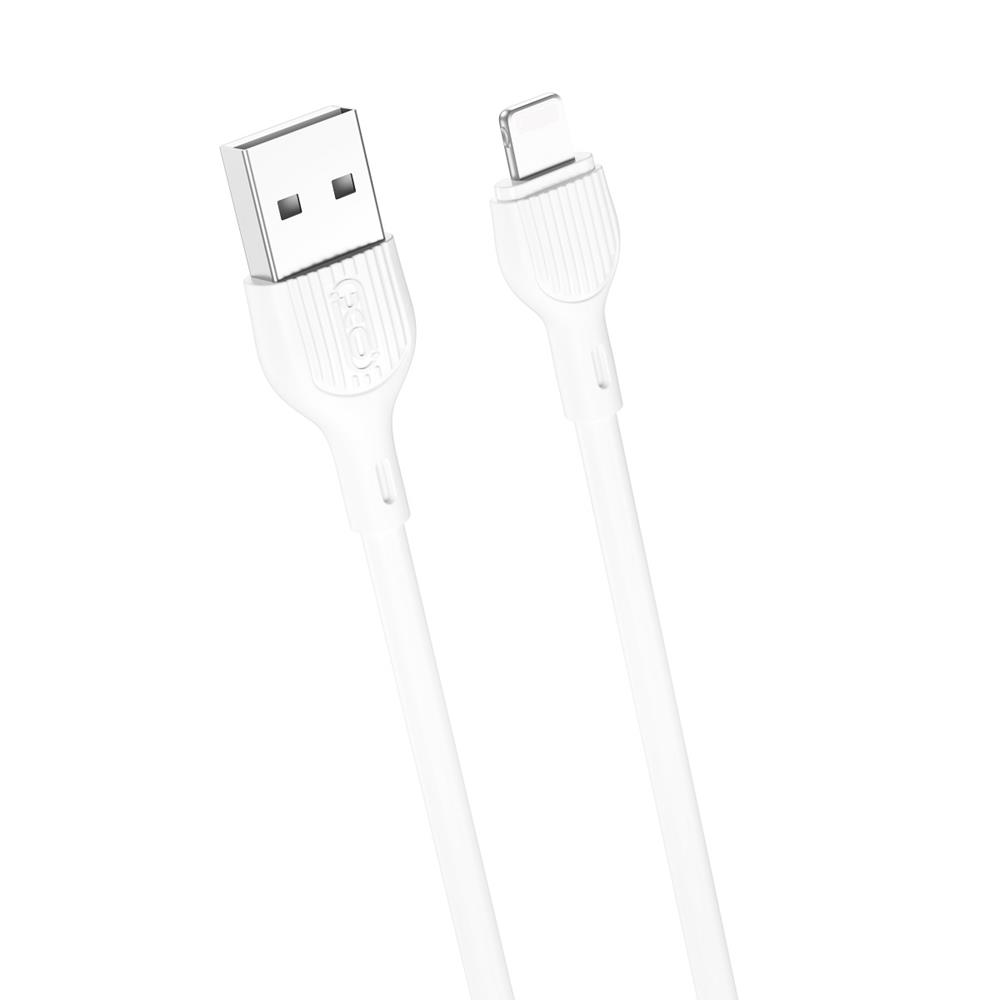 XO kabel NB200 USB - Lightning 2,0m 2.4A bia�y