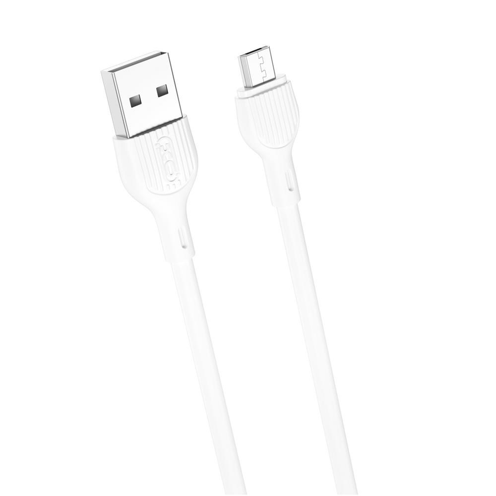 XO kabel NB200 USB - microUSB 2,0m 2.4A bia�y