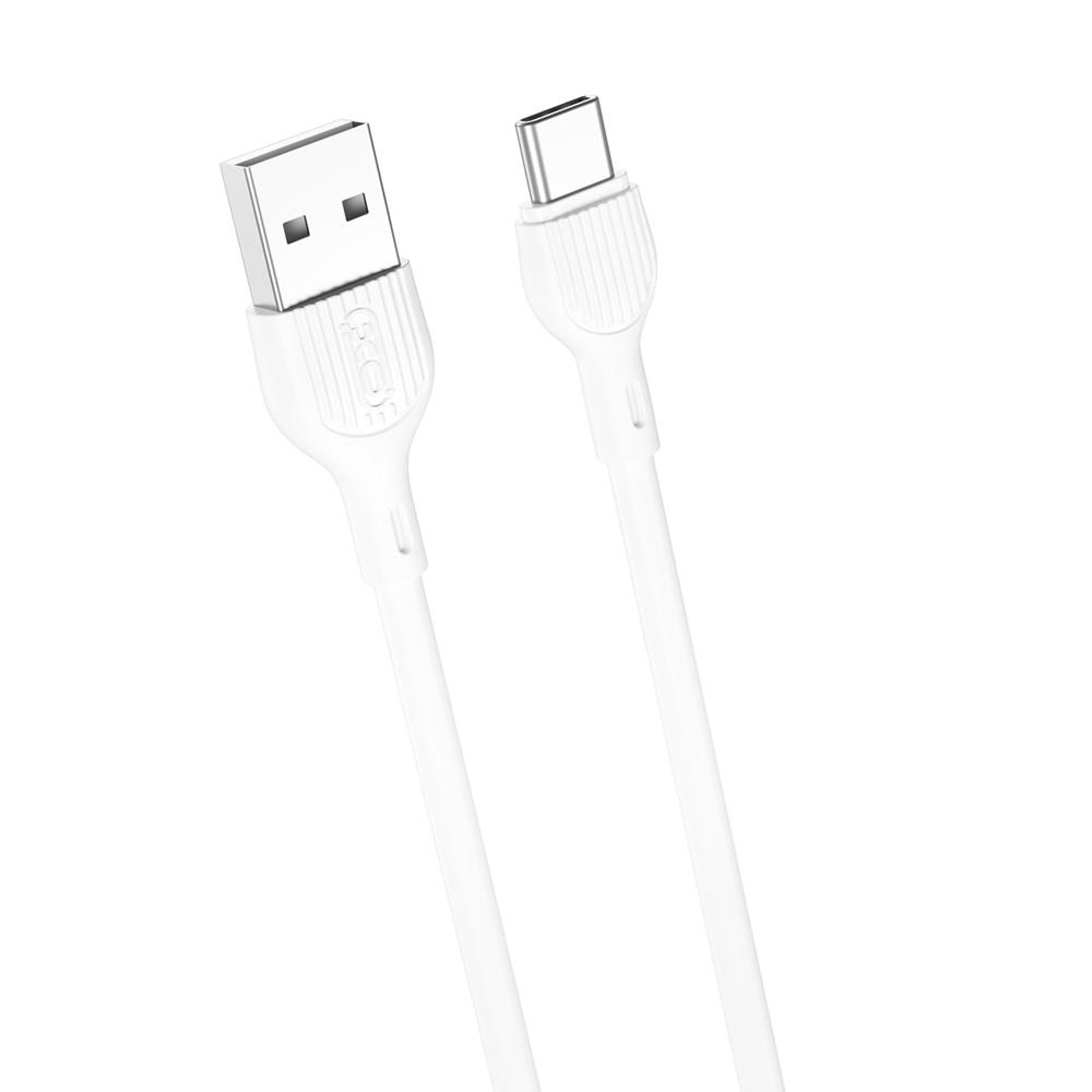XO kabel NB200 USB - USB-C 2,0m 2.4A bia�y