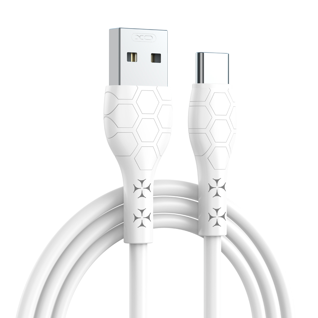XO kabel NB240 USB - USB-C 1,0m 2,4A bia�y