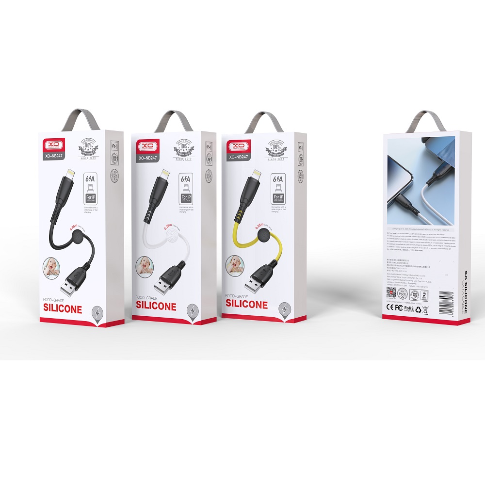 XO kabel NB247 USB - Lightning 0,25 m 6A ��ty / 2