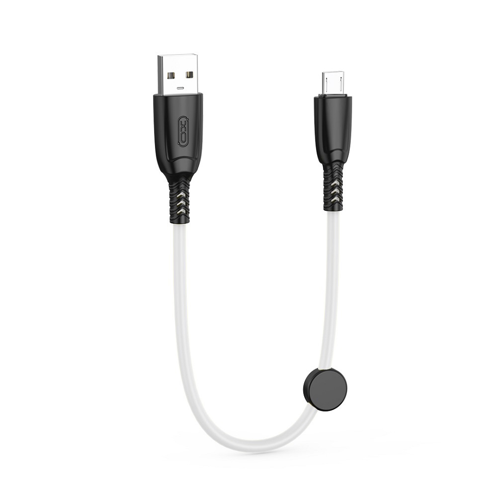 XO kabel NB247 USB - microUSB 0,25 m 6A bia�y