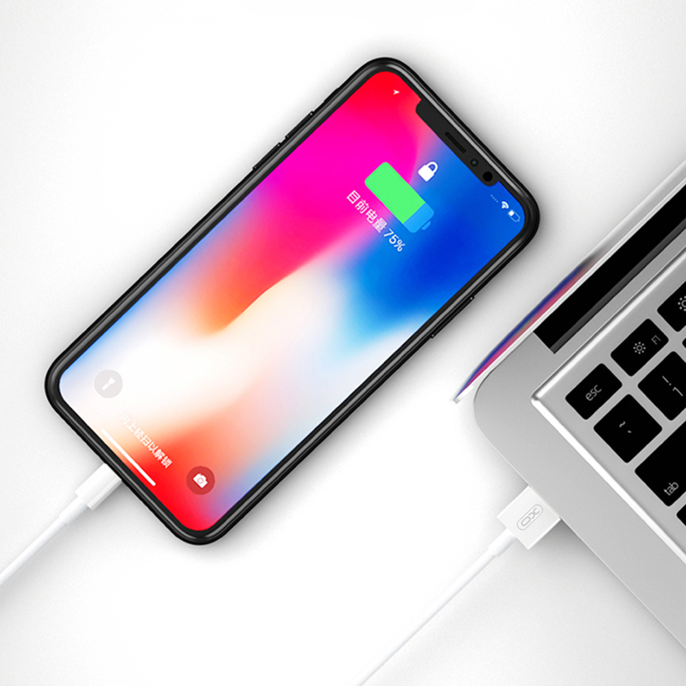 XO Kabel NB47 typ-C bia�y 2,4A 1m / 3