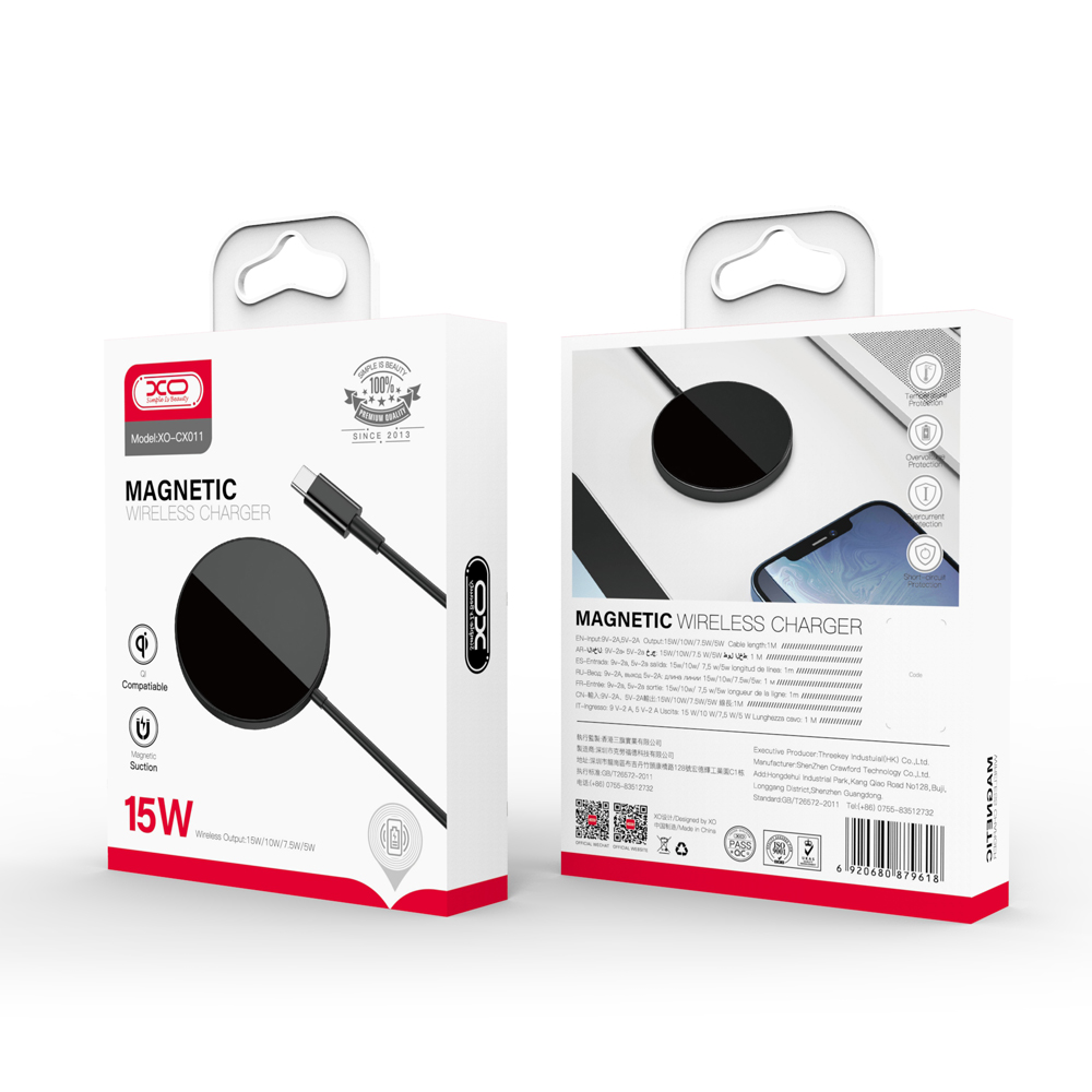 XO �adowarka bezprzewodowa indukcyjna CX011 magnetyczna czarna / 3