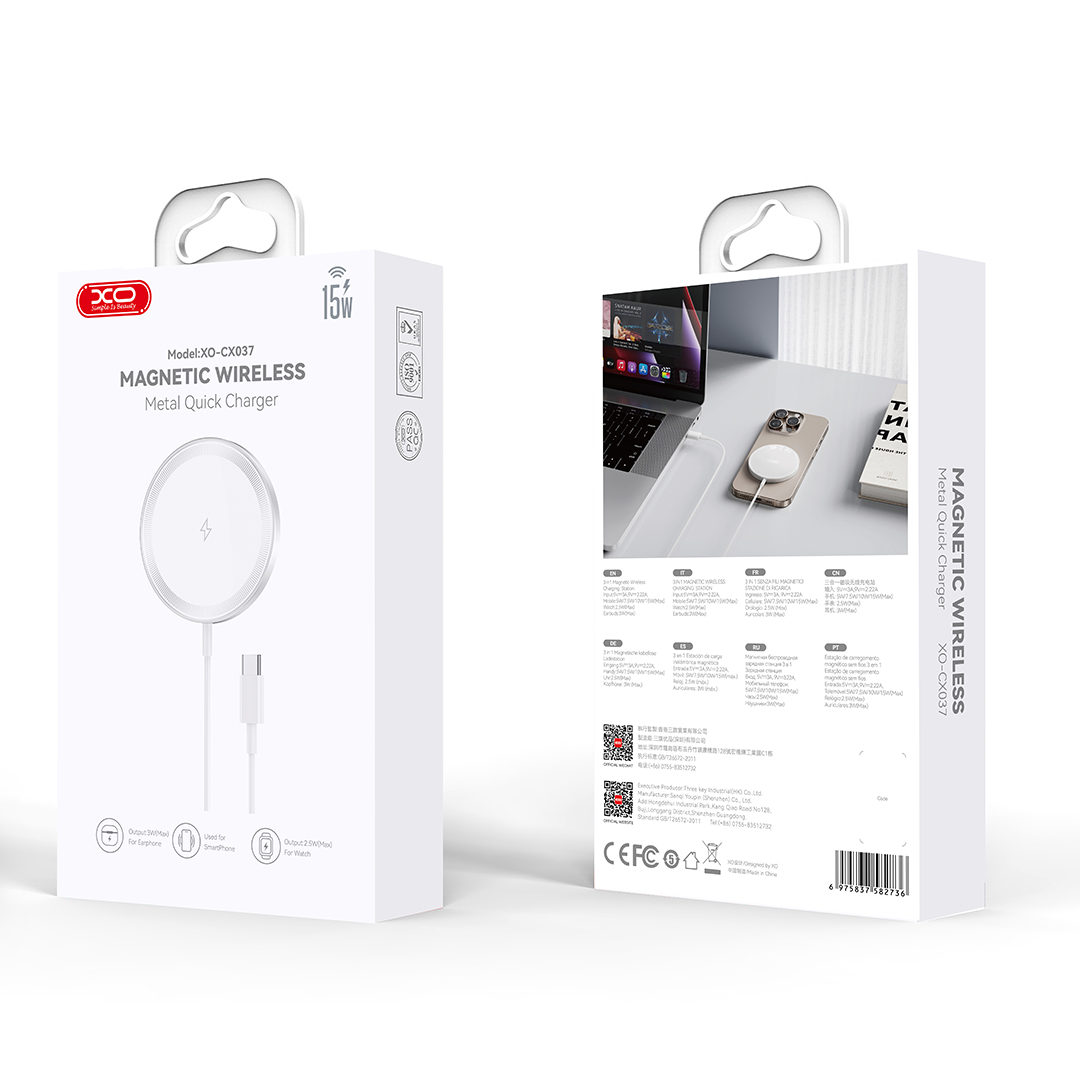 XO �adowarka bezprzewodowa indukcyjna CX037 bia�a / 4