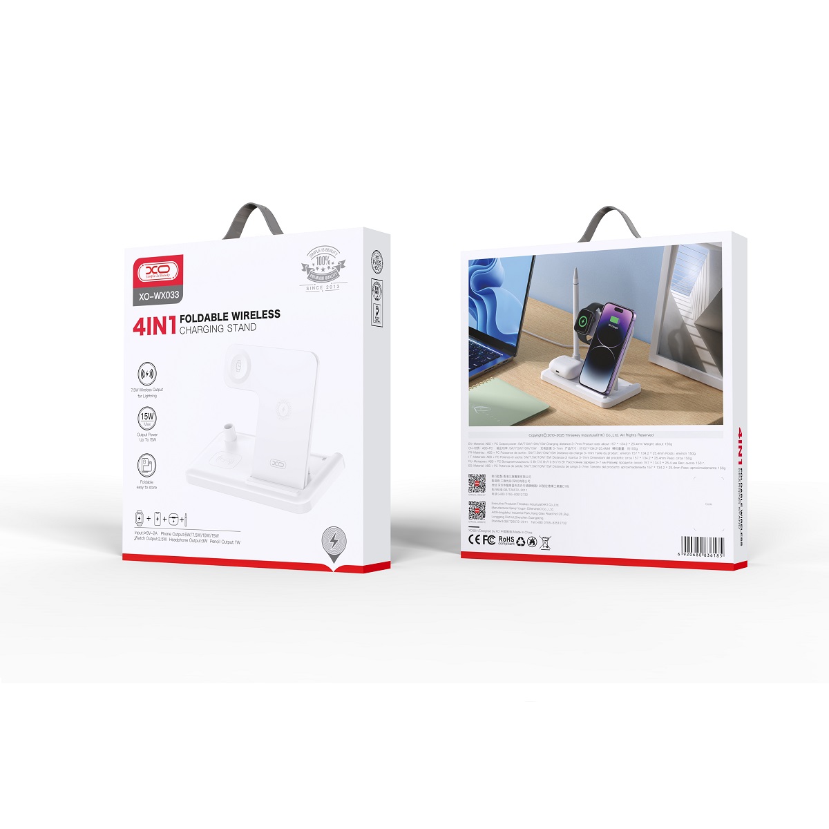 XO �adowarka bezprzewodowa indukcyjna WX033 15W bia�a 4w1 / 2