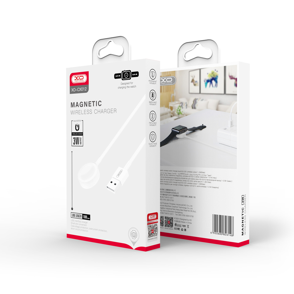 XO �adowarka indukcyjna CX012 bia�a do Apple Watch / 3