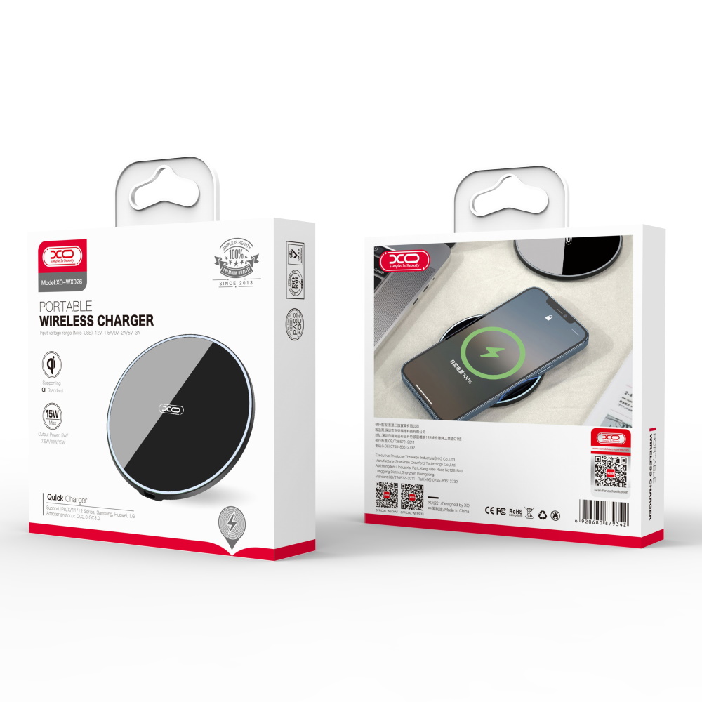 XO �adowarka indukcyjna WX026 czarna 15W / 5