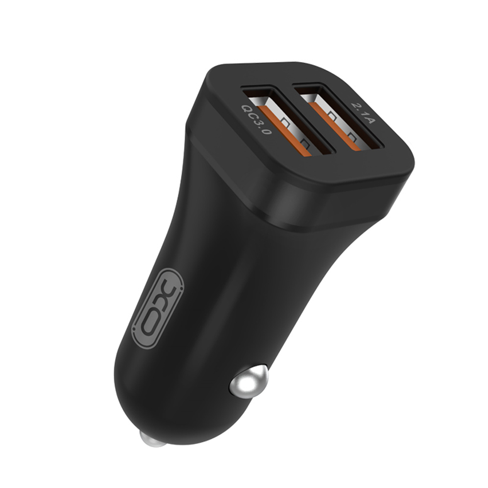 XO �adowarka samochodowa CC17 czarna 2USB QC 3.0 / 2
