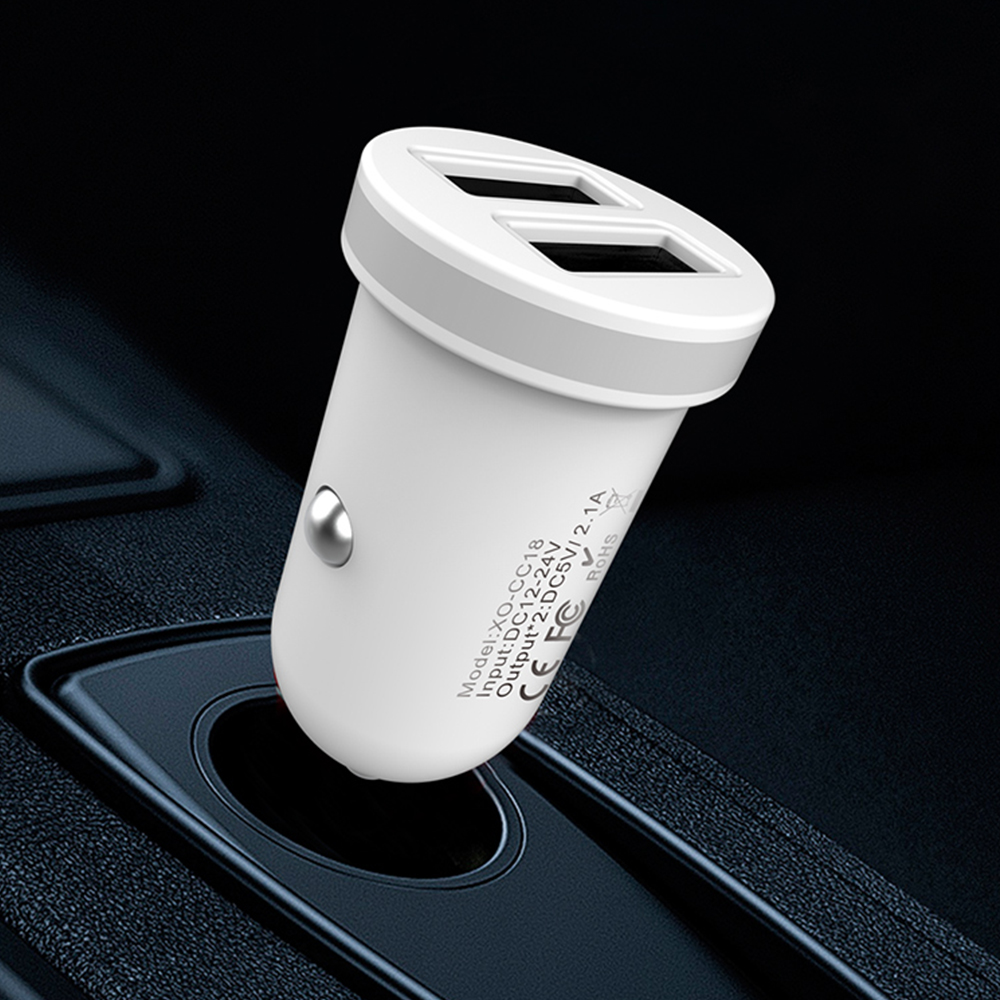 XO �adowarka samochodowa CC18 bia�a 2USB 2,1A / 4