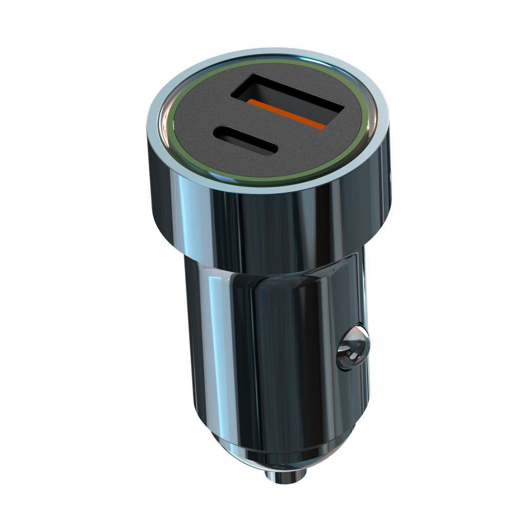 XO �adowarka samochodowa CC32 2USB PD USB-C/ USB-A niebieska / 2