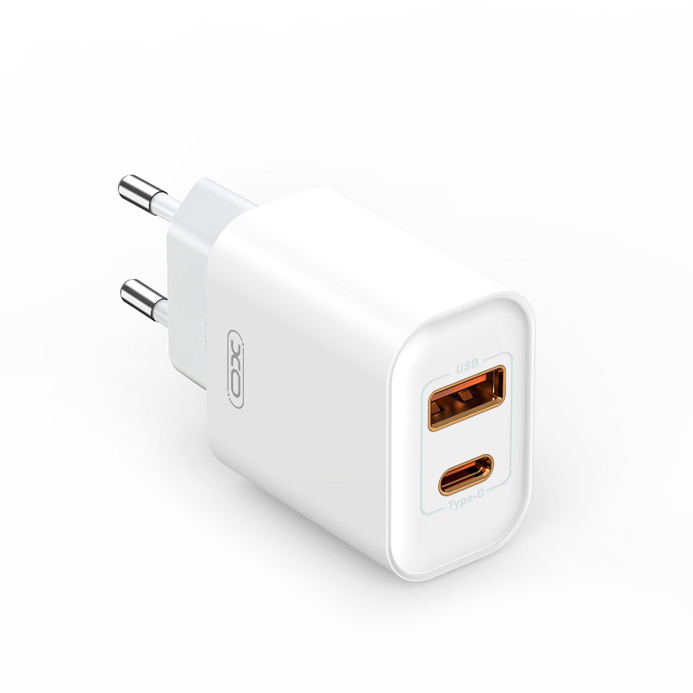 XO �adowarka sieciowa CE12 PD QC 3.0 20W 1x USB 1x USB-C bia�a