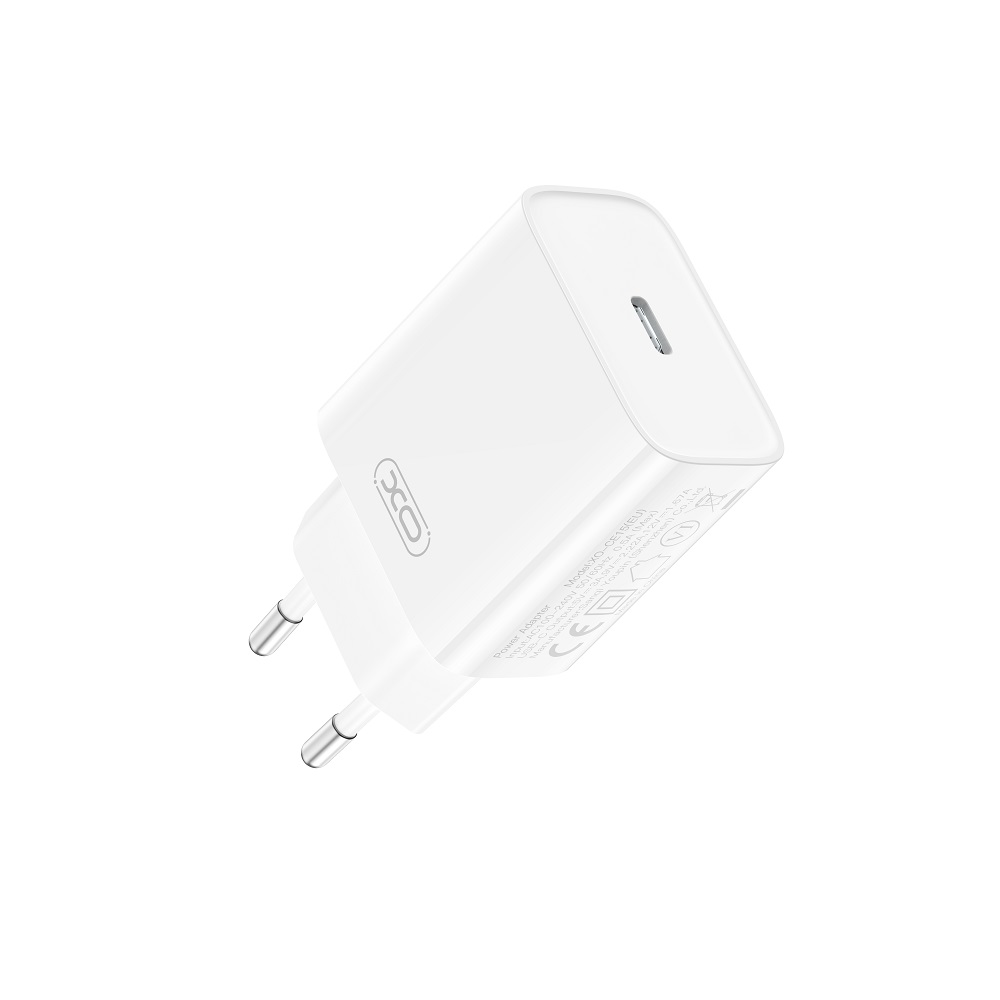 XO �adowarka sieciowa CE15 PD 20W 1x USB-C bia�a + kabel USB-C - USB-C / 2