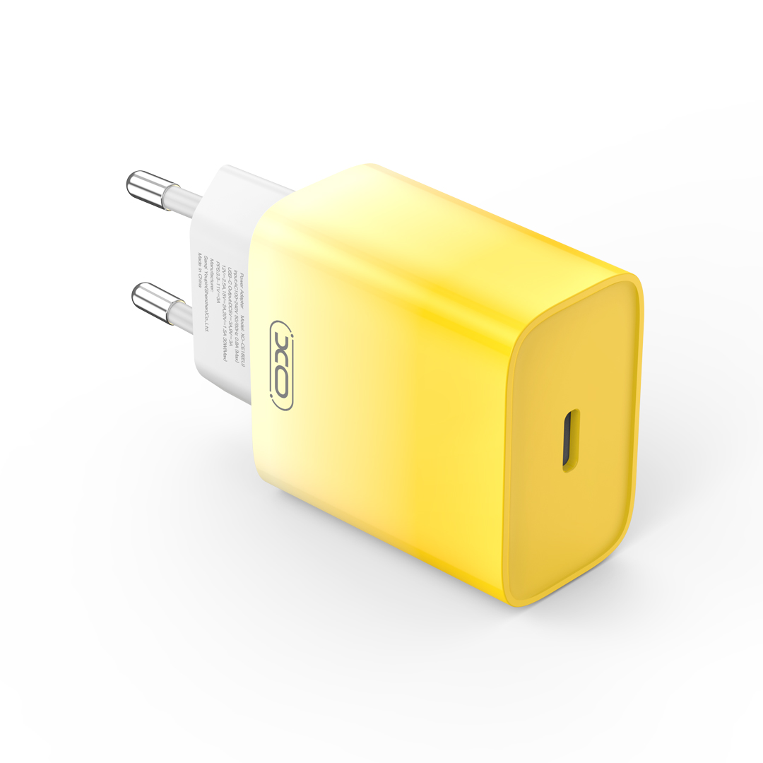 XO �adowarka sieciowa CE18 PD 30W 1x USB-C ��to-bia�a + kabel USB-C - USB-C / 2