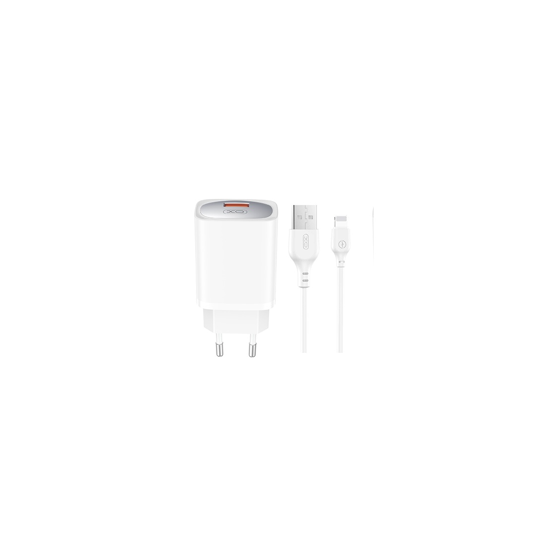 XO �adowarka sieciowa CE19 QC 18W 1x USB bia�a + kabel Lightning