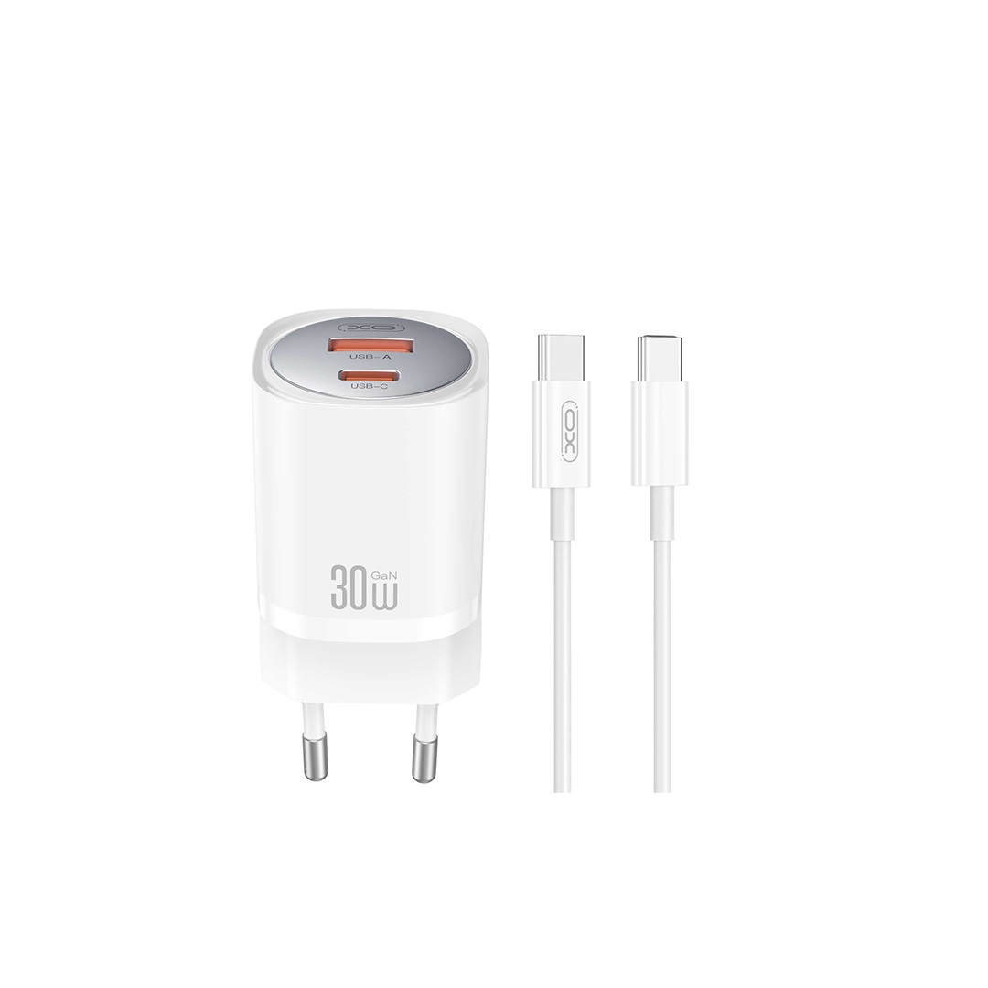 XO �adowarka sieciowa CE21 PD 33W 1x USB-C 1x USB bia�a + kabel USB-C - USB-C