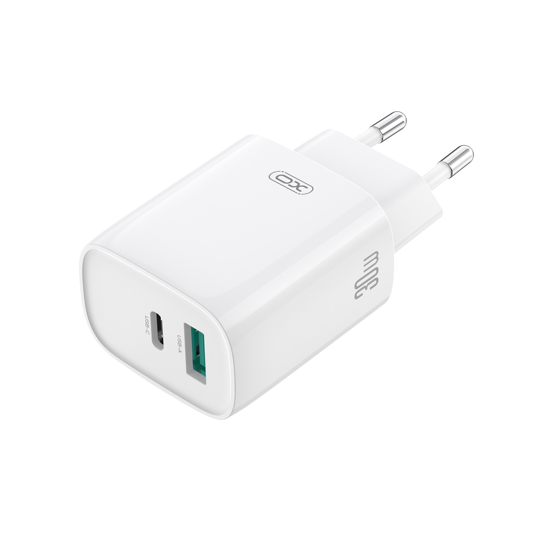 XO �adowarka sieciowa CE30 PD 30W 1x USB-C 1x USB bia�a / 3