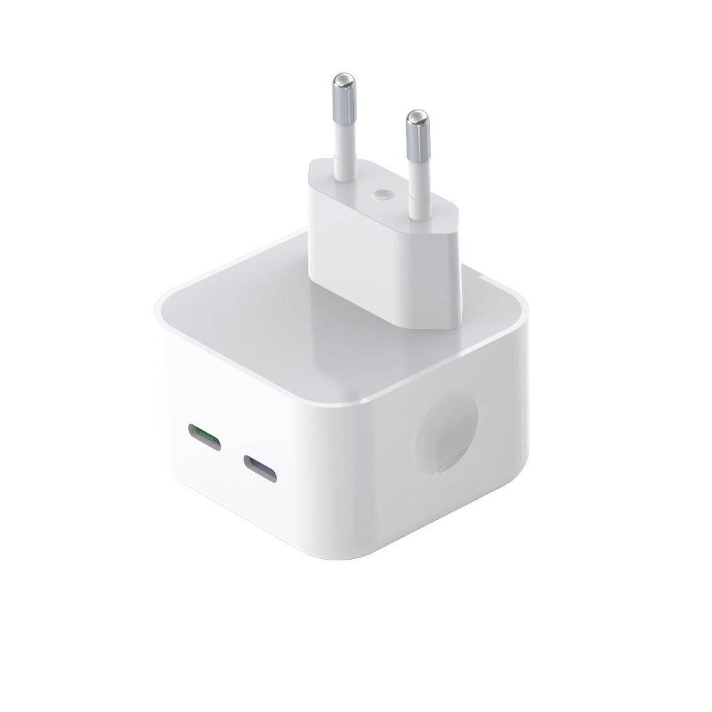 XO �adowarka sieciowa L102 PD 35W 2x USB-C bia�a + kabel USB-C - Lightning / 3