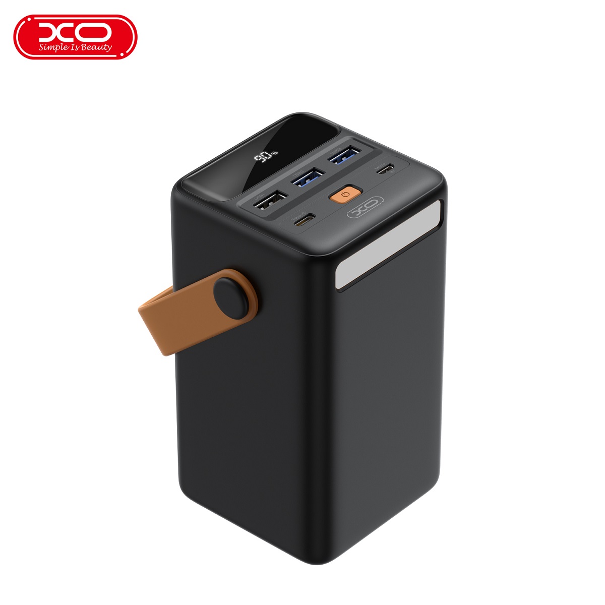XO Power bank PR168 50000mAh QC22,5W - PD 20W czarny / 2
