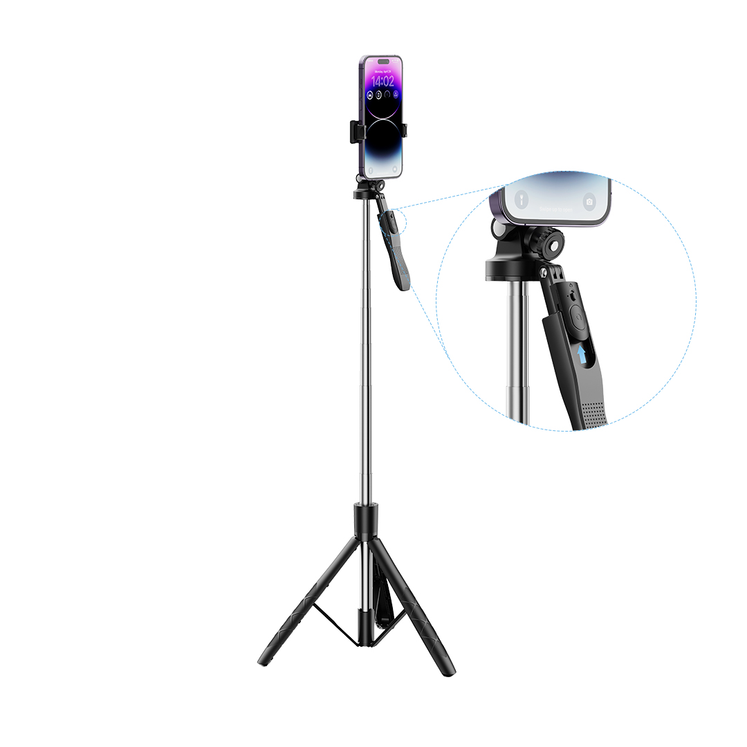 XO selfie stick Bluetooth tripod SS15 czarny 180cm / 2